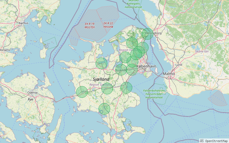 Kort over vores dækningsområde